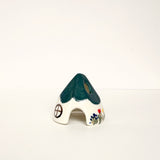 Dark Green Ceramic Mouse House Cone Incense Burner